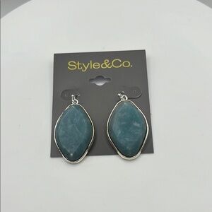 Style & Co. Blue Silver Earrings